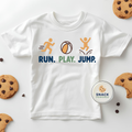 Run. Play. Jump. - Toddler Short Sleeve Tee