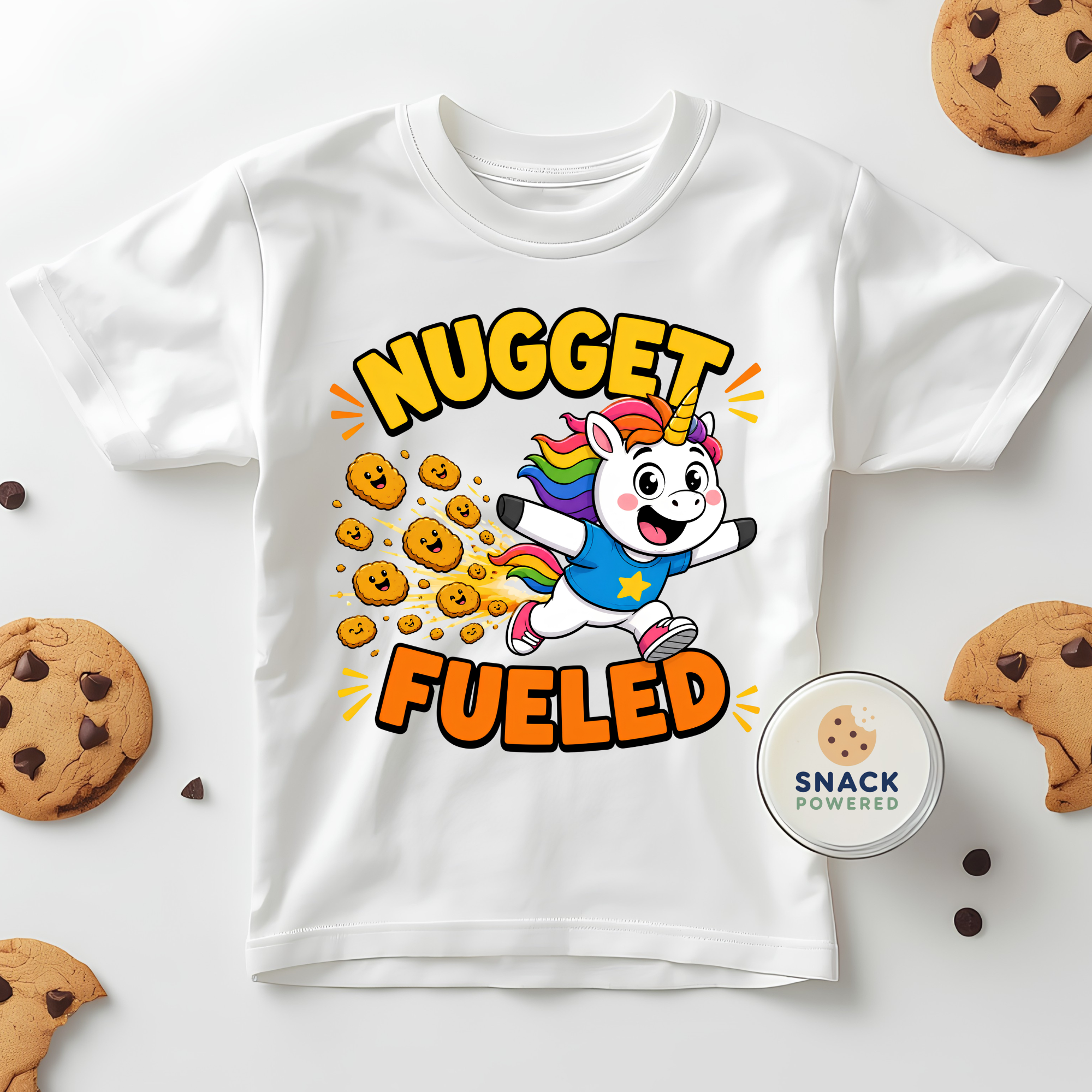 Nugget Fueled Unicorn - Toddler Short Sleeve Tee