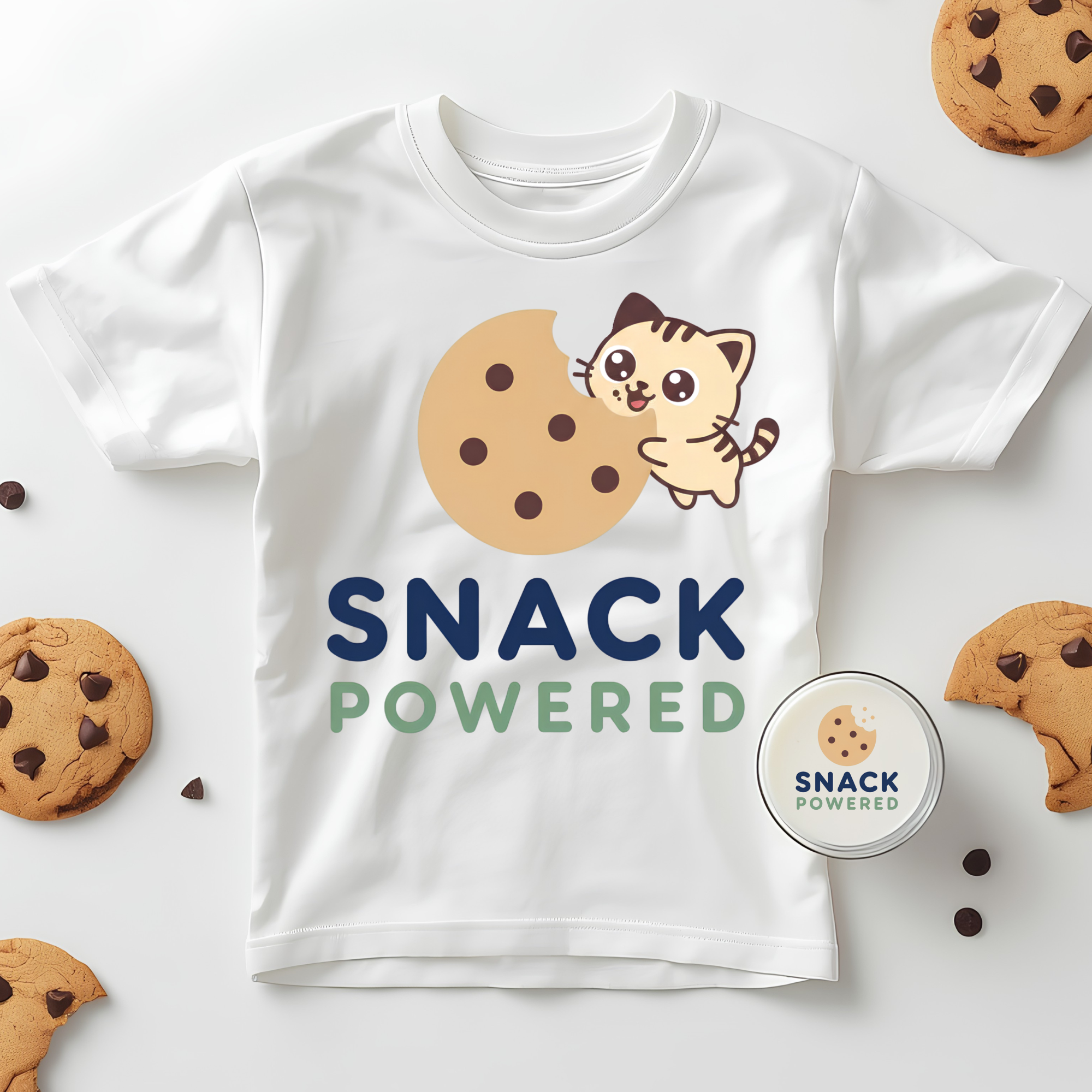 Snack Powered Cat - Toddler Short Sleeve Tee