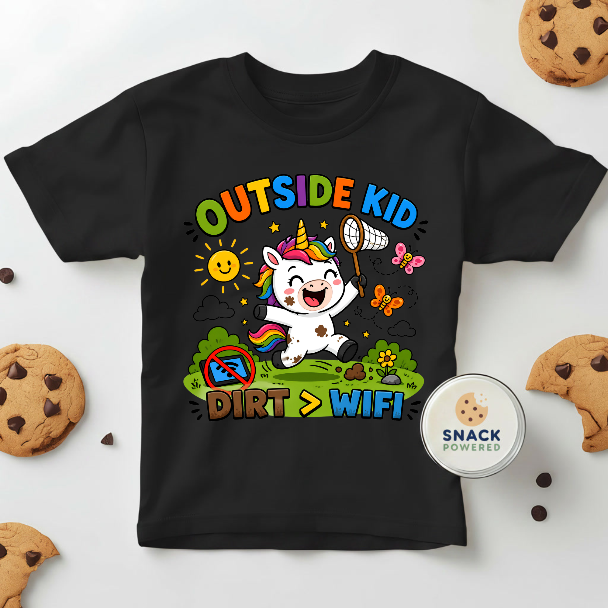 Outside Kid Unicorn - Toddler Short Sleeve Tee