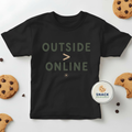 Outside Over Online Toddler T-Shirt – Funny Outdoor Kids Tee, Ages 2–5