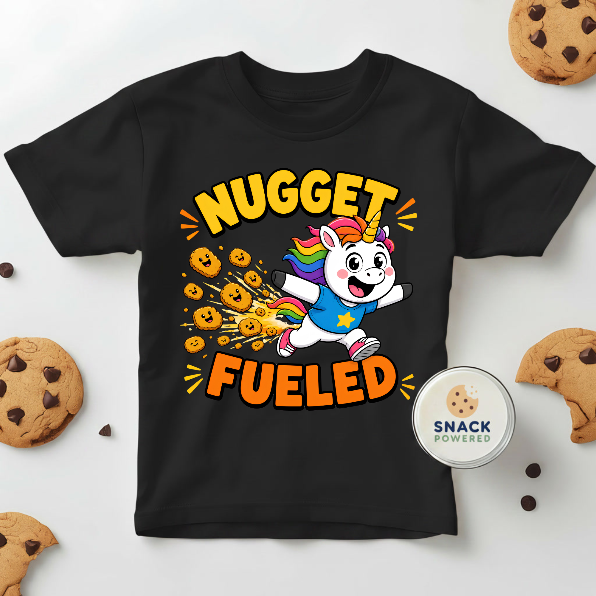 Nugget Fueled Unicorn - Toddler Short Sleeve Tee