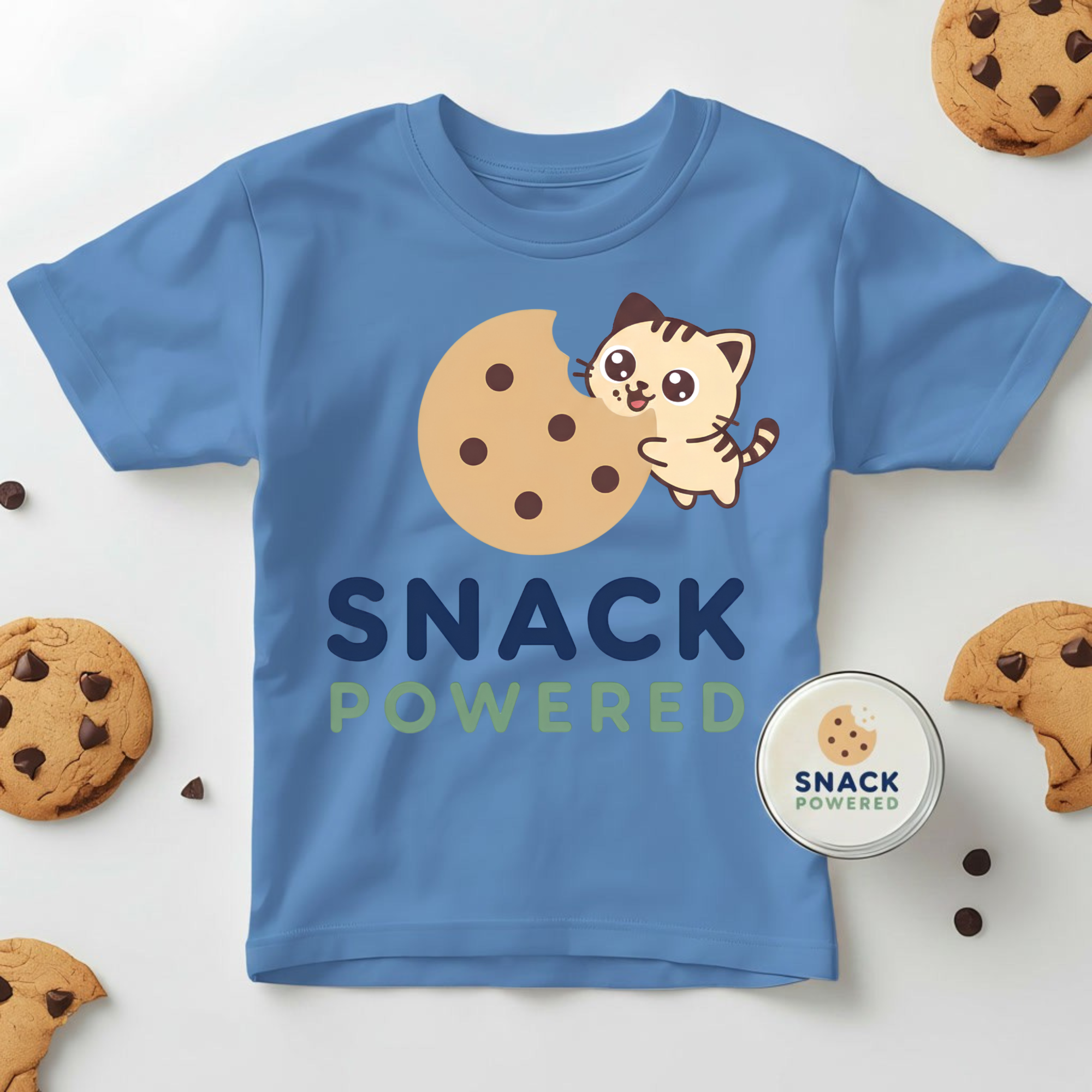 Snack Powered Cat - Toddler Short Sleeve Tee