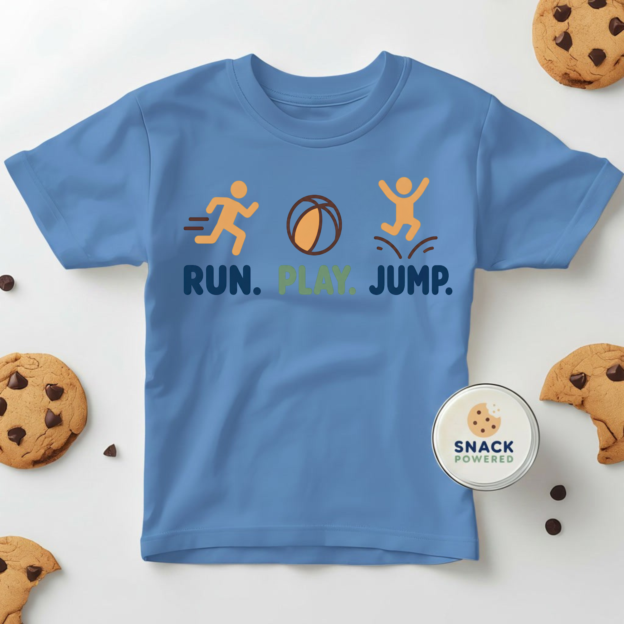 Run. Play. Jump. - Toddler Short Sleeve Tee