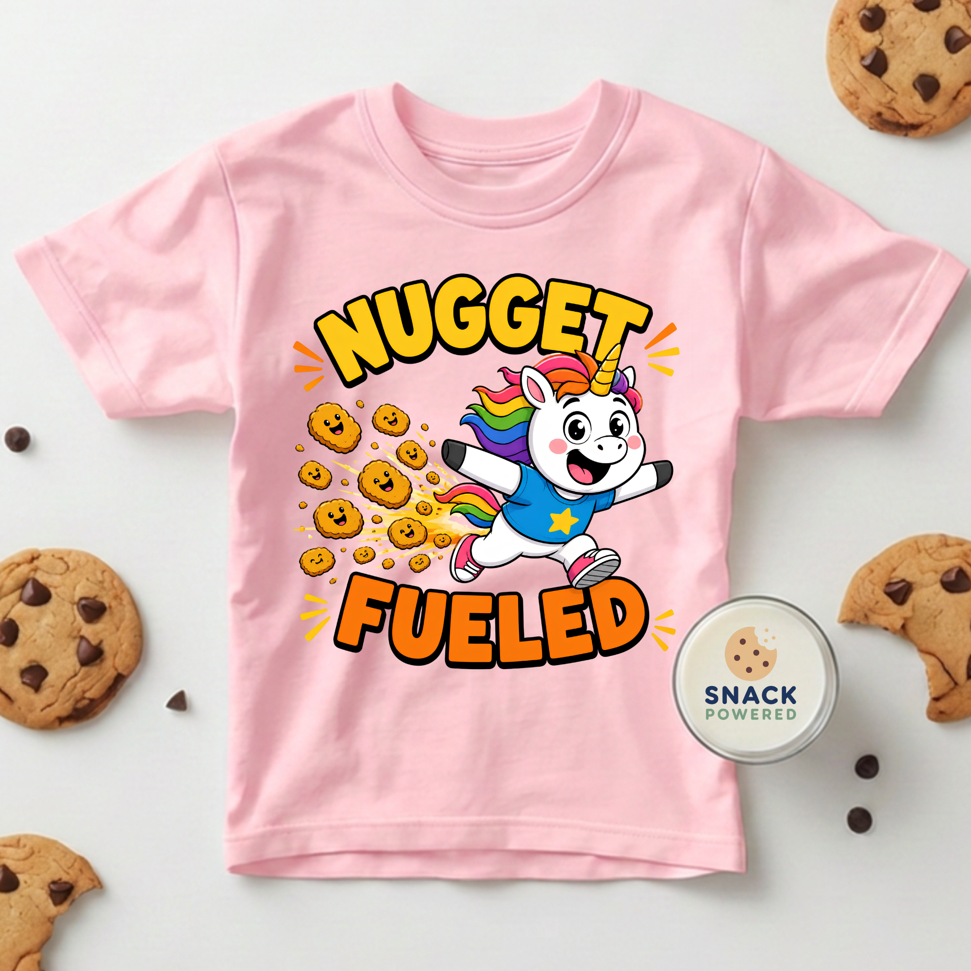 Nugget Fueled Unicorn - Toddler Short Sleeve Tee