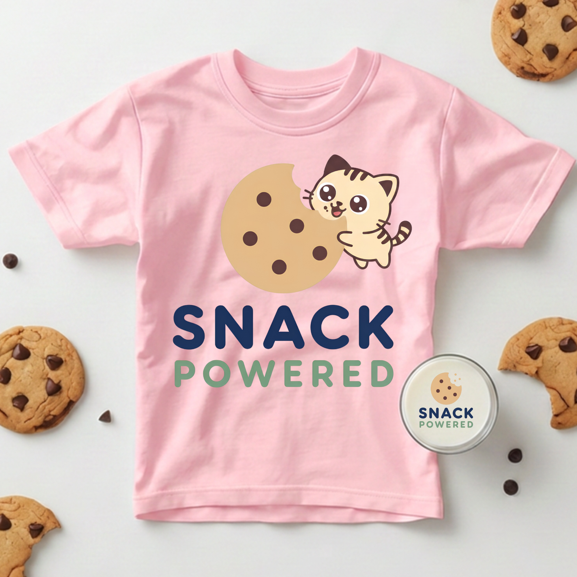 Snack Powered Cat - Toddler Short Sleeve Tee