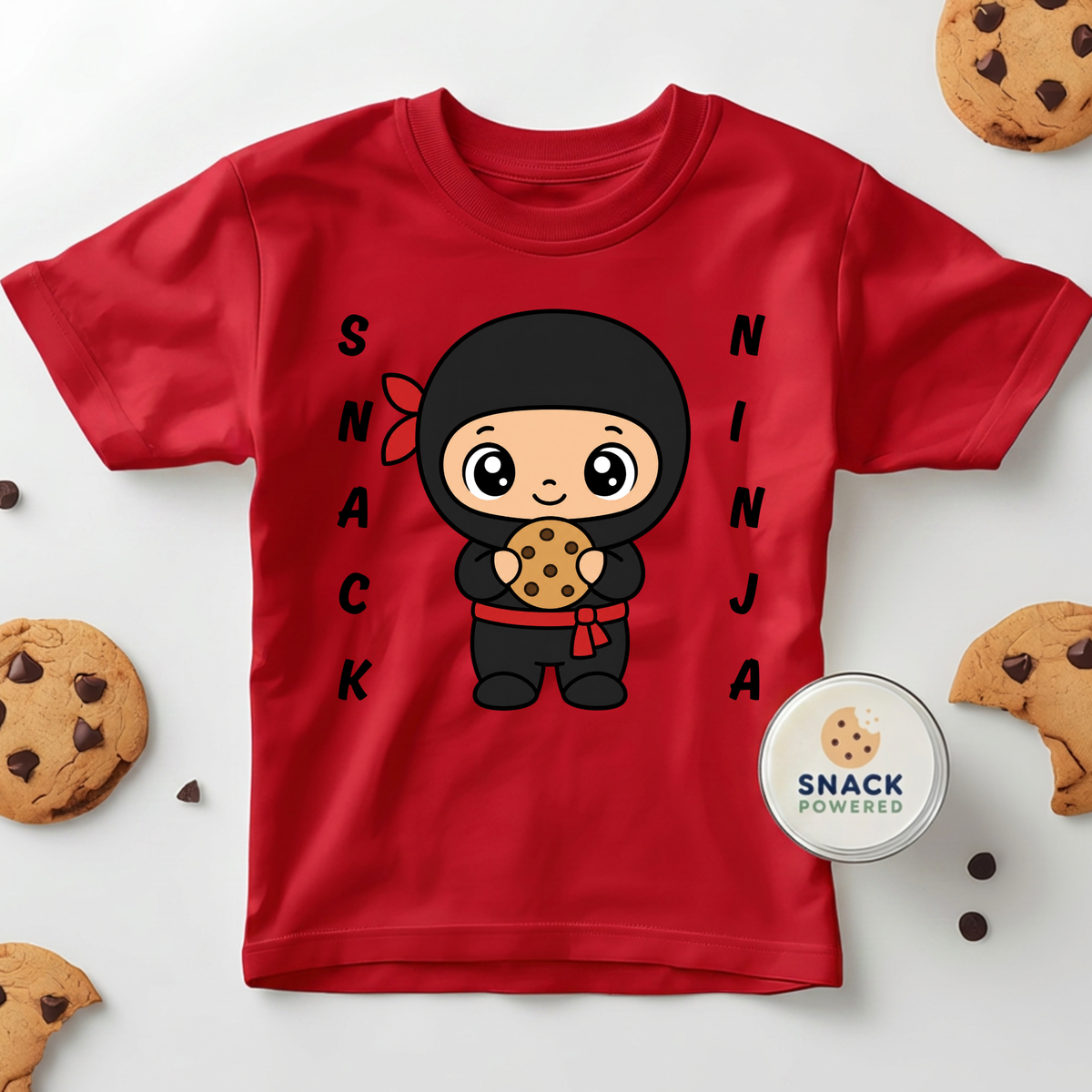 Snack Ninja Kids T-Shirt – Funny Graphic Tee, Ages 6–12
