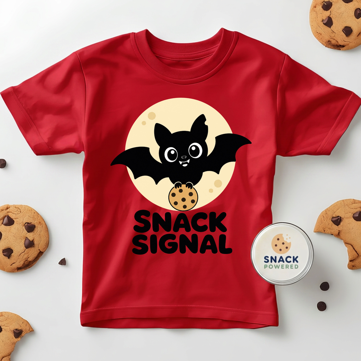 Snack Signal Halloween Kids T-Shirt – Funny Graphic Tee, Ages 6–12