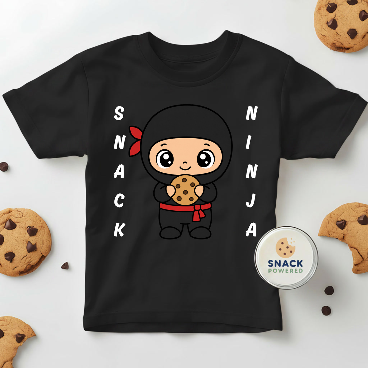 Snack Ninja Kids T-Shirt – Funny Graphic Tee, Ages 6–12