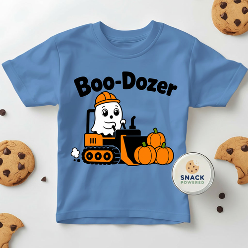 Boo Dozer Halloween Toddler T-Shirt – Funny Kids Graphic Tee, Ages 2–5