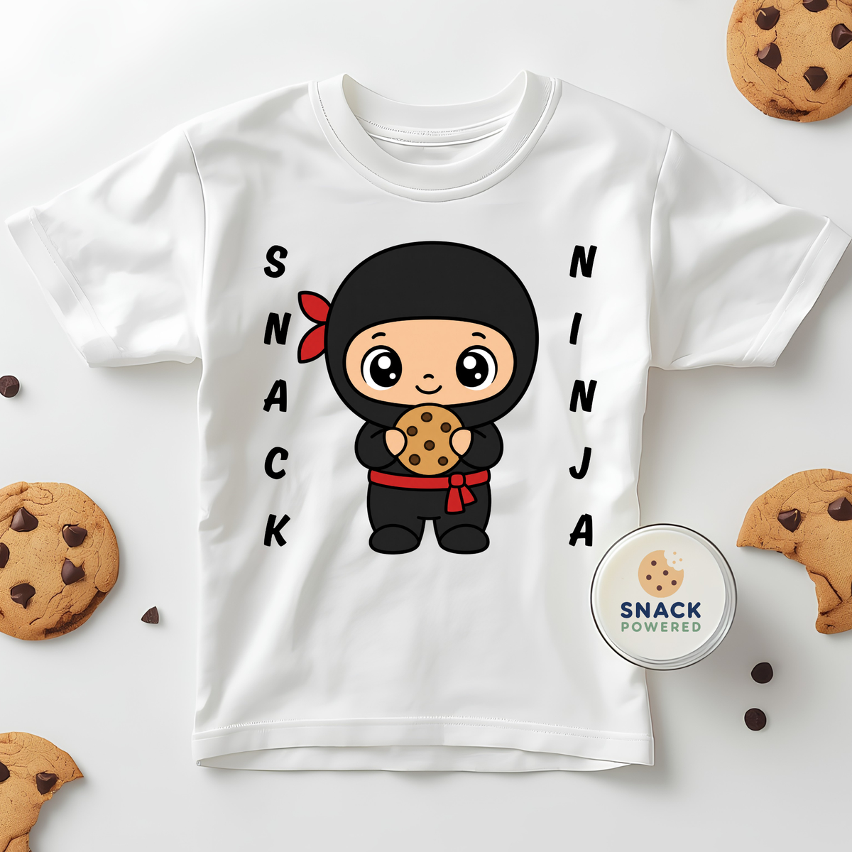 Snack Ninja Kids T-Shirt – Funny Graphic Tee, Ages 6–12