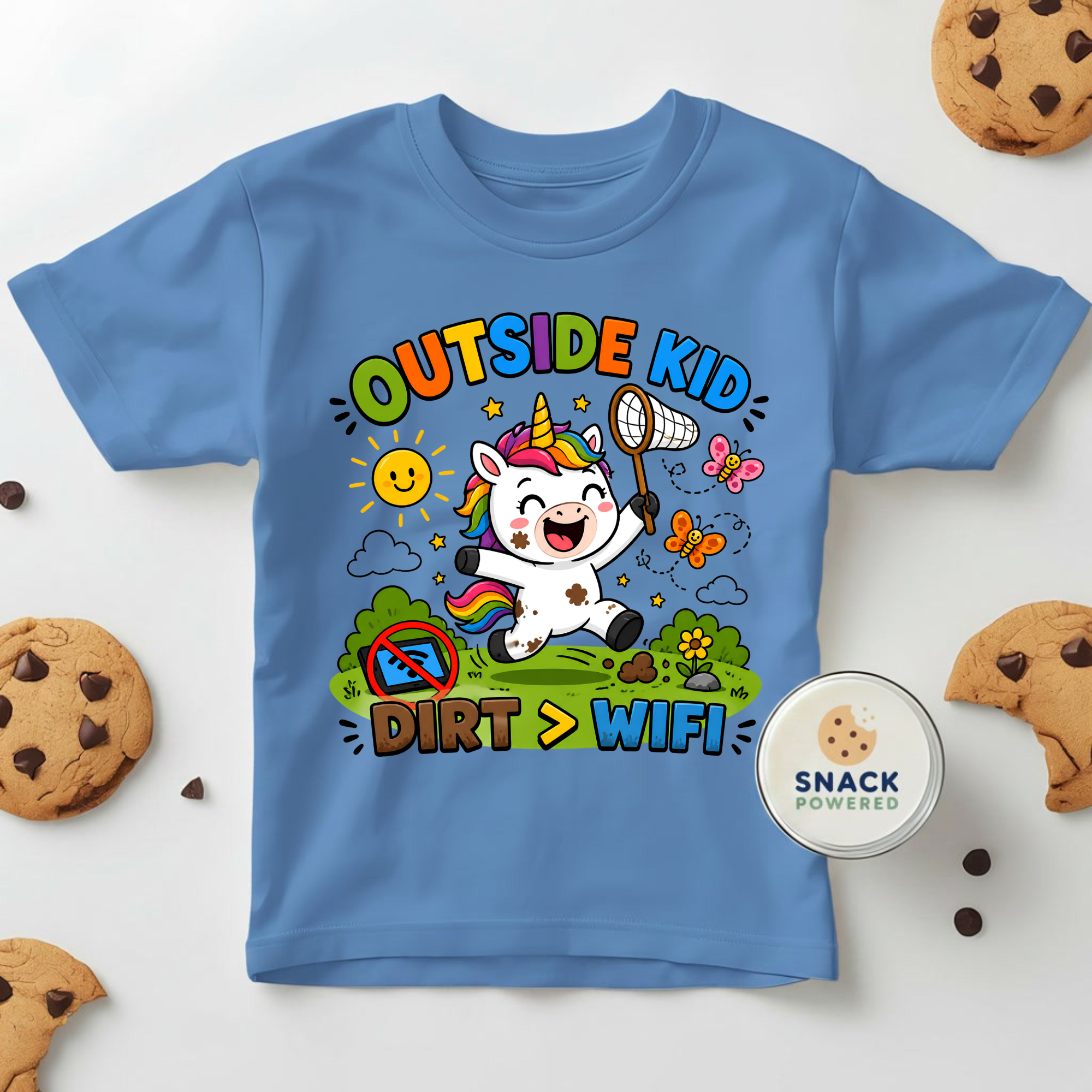 Outside Kid Unicorn - Toddler Short Sleeve Tee