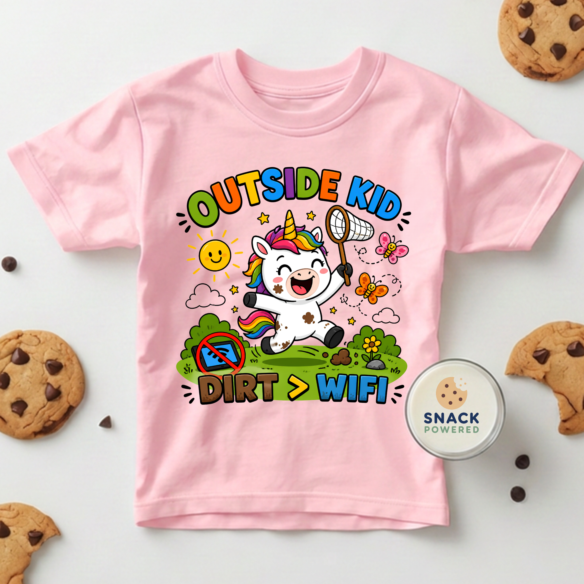 Outside Kid Unicorn - Toddler Short Sleeve Tee
