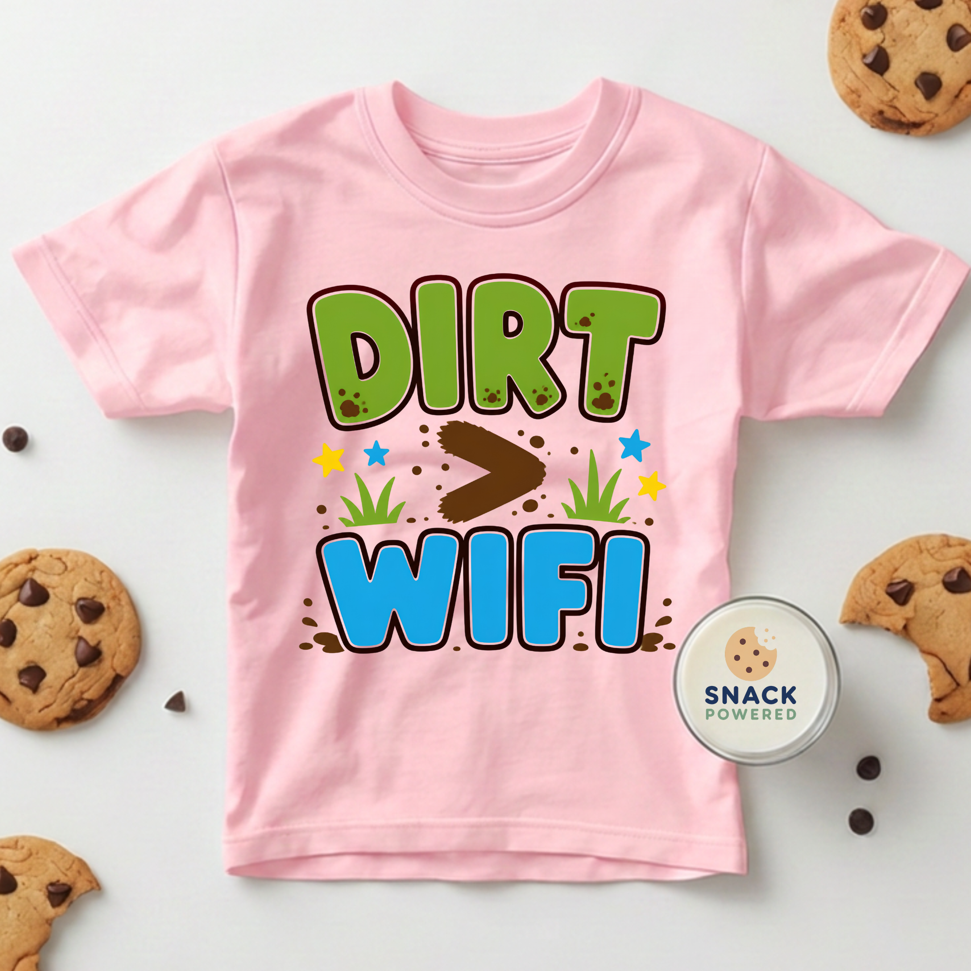 Dirt > Wifi - Toddler Short Sleeve Tee
