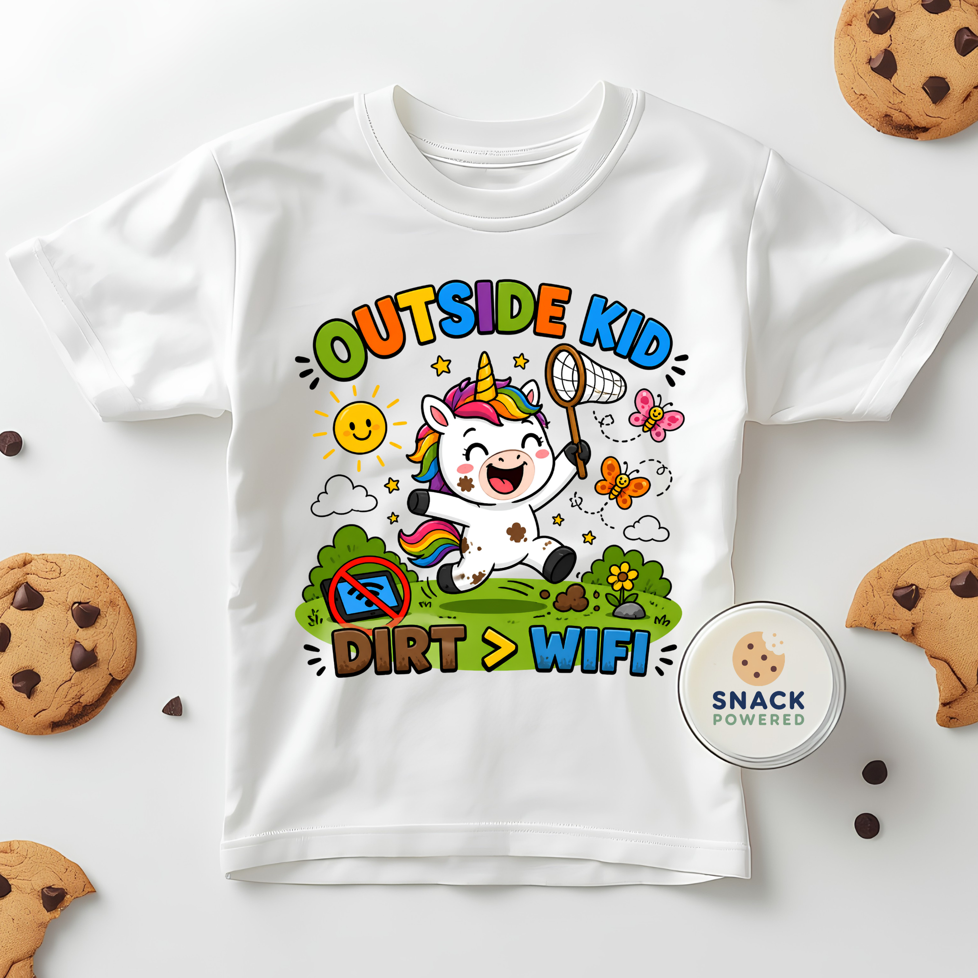 Outside Kid Unicorn - Toddler Short Sleeve Tee